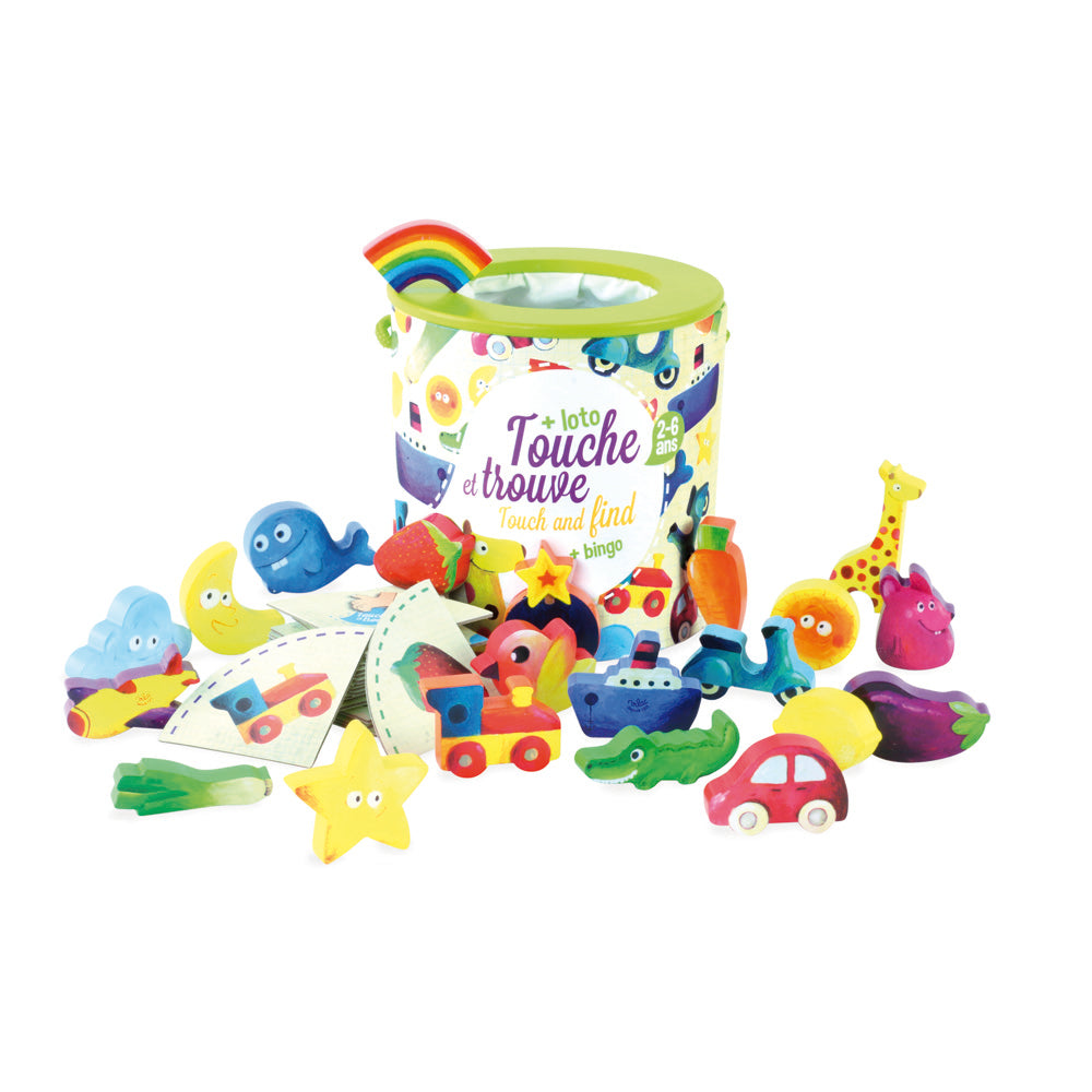 Wooden Feel-And-Find Game