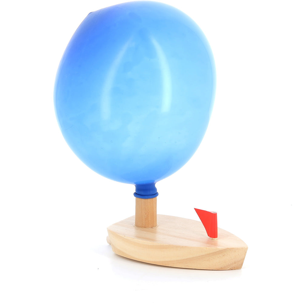 Balloon-Powered Wooden Boat