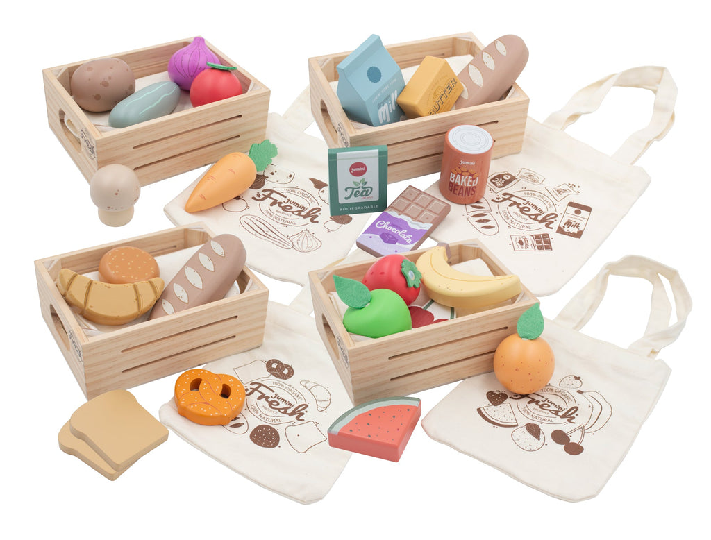 Wooden Play Food Crates