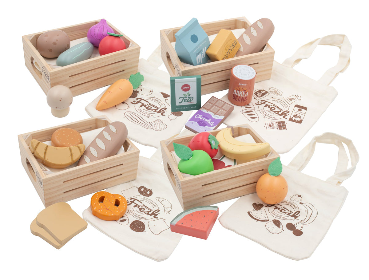 Wooden Play Food Crates